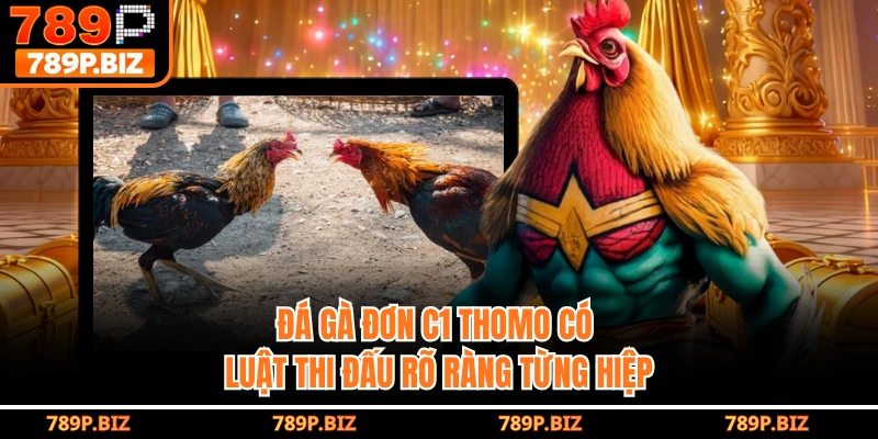 Đá gà đơn C1 Thomo có luật thi đấu rõ ràng từng hiệp