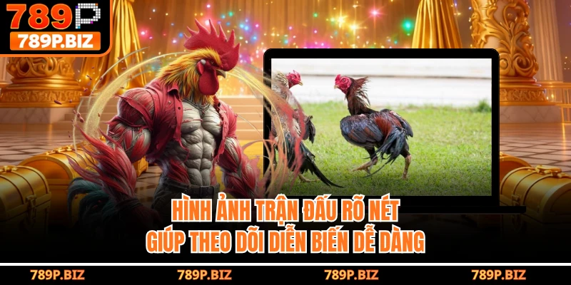 Hình ảnh trận đấu rõ nét giúp theo dõi diễn biến dễ dàng